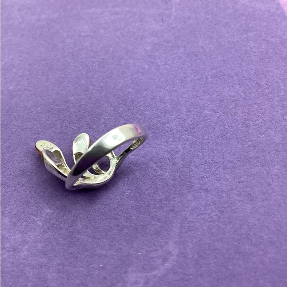 Vintage Sterling Silver and Amber Ring size 8 - Picture 4 of 7